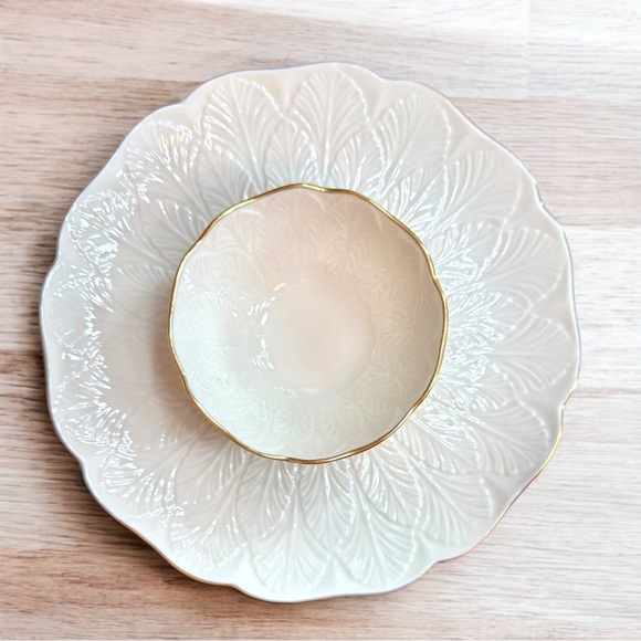 Vintage Lenox Greenfield Chip & Dip Platter - Picture 1 of 6